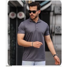 Spor Life Mens Style Polo Yaka Mikro Desenli Tişört