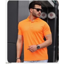 Spor Life Mens Style Polo Yaka Mikro Desenli Tişört
