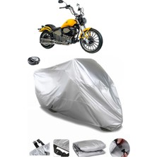 CoverPlus Regal Raptor Daytona 250  Arka Çanta Uyumlu Su Geçirmez Motosiklet Brandası