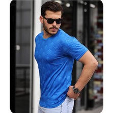 Spor Life Mens Style Sıfır Yaka Desenli Performans T-Shirt