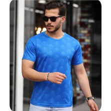 Spor Life Mens Style Sıfır Yaka Desenli Performans T-Shirt