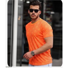 Spor Life Mens Style Sıfır Yaka Desenli Performans T-Shirt