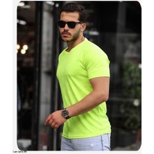 Spor Life Mens Style Sıfır Yaka Desenli Performans T-Shirt