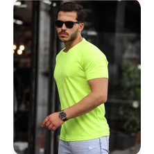 Spor Life Mens Style Sıfır Yaka Desenli Performans T-Shirt