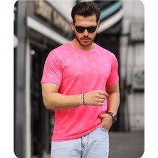 Spor Life Mens Style Sıfır Yaka Desenli Performans T-Shirt