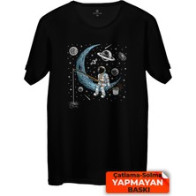 Çakılap Astronot Baskılı T-Shirt Unisex Premium Kalite (Rgl-Ast)