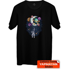 Çakılap Astronot Baskılı T-Shirt Unisex Premium Kalite (Rgl-Ast)