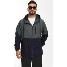 River Club Erkek Iki Renk Içi Astarlı Suya Dayanıklı Kapüşonlu Cepli Yağmurluk-Rüzgarlık Y-100