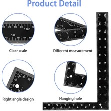 Galaxxy Marangoz Kare, 3 Parça L Kare Dik Açı Cetveli, 8 Inç x 12 Inç (Yurt Dışından)