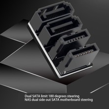 Hermoso Sata 7pin Çift Arayüzlü 2pcs Anakart Adaptörü 180 Derece (Yurt Dışından)