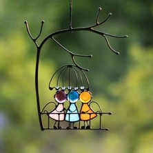 Hermoso Suncatcher Sanat Pencere Asma Melekler Çift Aşk Ev Dekoru-2 (Yurt Dışından)