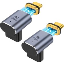 Hermoso Adet USB C Manyetik Adaptör 40GBPS, 24 Pin USB Adaptör (Yurt Dışından)