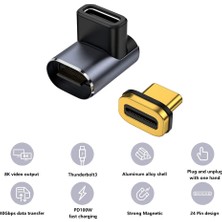 Hermoso Adet USB C Manyetik Adaptör 40GBPS, 24 Pin USB Adaptör (Yurt Dışından)