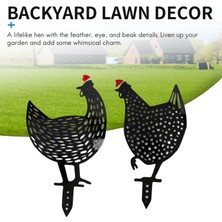 Hermoso 5pcs Bahçecilik Tavuk Yard Sanat Açık Bahçe Arka Bahçe Çim Dekoru (Yurt Dışından)