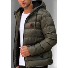 River Club Erkek  Astarlı Su ve Rüzgar Geçirmez Kapüşonlu Kışlık Şişme Spor Mont RCM-220