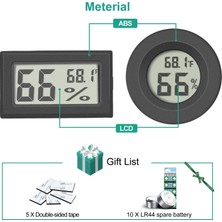 Galaxxy 5'li Paket Mini Dijital Termometre Higrometre Kapalı Oda Yuvarlak (Yurt Dışından)