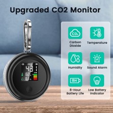 Galaxxy Taşınabilir Co2 Monitör Metre Sensörü Iç Mekan, Alarmlı, Monitör Beyaz (Yurt Dışından)