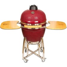 Grass Fire Kamado 21'' 55 cm Standlı Taşınabilir Seramik Barbekü Mangal