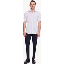 Ysf Erkek Mavi Kısa Kol Regular Fit Gömlek