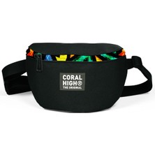 Coral High Siyah Grafiti Desenli Bel Çantası Ergonomik Tasarım 140 gram Polyester Malzeme  11541