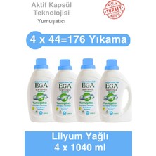 Ega Aktif Kapsül Teknolojili Lilyum Çamaşır Yumuşatıcısı 4 x 1040 ml