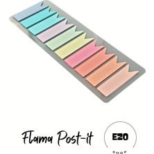 Ezoshop Şeffaf Renkli Postit Flama Post It Yapışkan Not Kağıdı Etiket Kitap Ayraç