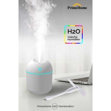 Prime Home Primehome H2O Humidifier hava Ultrasonik Ortam Oda Nemlendirici Buhar Makinası 250ML+ USB Mini Fan Hediyeli