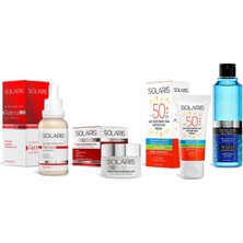 Solaris Retinol Serum 30 ml ve  Anti Age Bakım Kremi 50 ml ve  Güneş Kremi 50 ml ve Tonik 200 ml