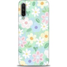 Kılıf Evreni Xiaomi Mi A3 Kılıf Hd Baskılı Kılıf - Çiçekk + 9h Nano Ekran Koruyucu