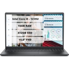 Dell 3520 Intel Core I5 1235U 16GB 512GB SSD Freedos 15.6" 120Hz Fhd Taşınabilir Bilgisayar N1611PVNB3520UA111