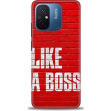 Kılıf Evreni Xiaomi Redmi 12C Kılıf Hd Baskılı Kılıf - Like A Boss + 9h Nano Ekran Koruyucu