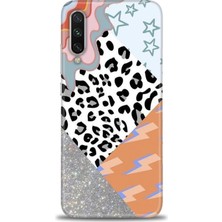 Kılıf Evreni Xiaomi Mi A3 Kılıf Hd Baskılı Kılıf - Leopar ve Şimşekler + 9h Nano Ekran Koruyucu