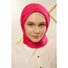 Madame Polo Bambu Pilise Şal - Fuşya