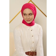 Madame Polo Bambu Pilise Şal - Fuşya