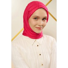 Madame Polo Bambu Pilise Şal - Fuşya