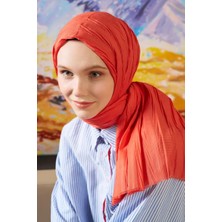 Madame Polo Bambu Pilise Şal - Mercan