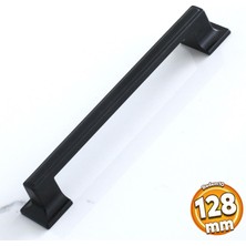 Badem10 Gama 128 mm Siyah Kulp Metal Mutfak Mobilya Çekmece Dolabı Dolap Kulpları Kapak Kulbu Kulpu 12.8 cm