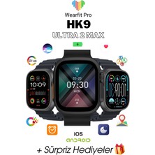 Wearfit Hk9 Ultra 2 Max  Akıllı Kol Saati ( Model:inç 49MM Amoled Ekran (Siyah)