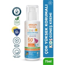 Doğal Içerikli Vegan Sertifikalı Spf 50+ Çoçuk Güneş Kremi Aloe Vera,mineral,çinko Içerikli 75 ml