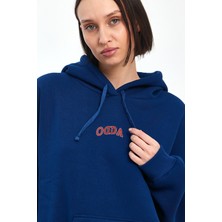 Odda Küçük Baskılı Kapüşonlu Sweatshirt