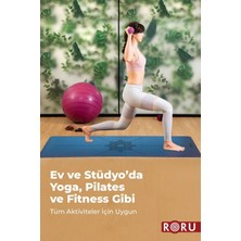 Roru Sun Ekstra Kaydırmaz Yoga Egzersiz Matı 185 x 68 cm 4 mm Kuru - Nemli Ellere, Kauçuk, Indigo