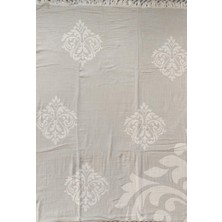 A.Z.H Jakarlı Barok Desenli Çift Kişilik Organik Pamuk Pike 185X230CM (Oeko-Tex® Standard 100 Sertifikalı)