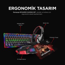 Rampage Bygame-K1 Mekanik Rgb Klv Sn-R9 Rgb Makrolu 4lü Oyuncu Seti