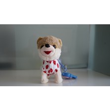 Mj Toys Evcil  Kumandalı Pilli Tasmalı Şarkı Söyleyen Müzikli Sevimli Yürüyen Peluş Köpek