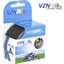 Vzn Tape Siyah Renk Kinesiologgy Bandı 5 Metre x 5 cm