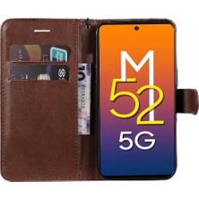 Samsung Galaxy M52 5g Için Flip Case Kart Yuvası ile Yüksek Kaliteli Deri (Yurt Dışından)