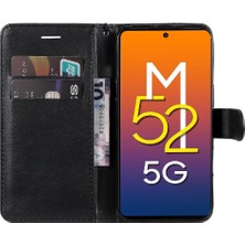 Samsung Galaxy M52 5g Için Flip Case Kart Yuvası ile Yüksek Kaliteli Deri (Yurt Dışından)