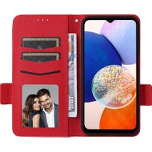 Samsung Galaxy A15 4g/5g Pu Deri Kart Yuvaları Tutucu Yan Toka (Yurt Dışından)