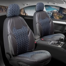 Startcar Kia Sorento Yeni Deri Detaylı Süet Kumaş Ön Arka Set Oto Koltuk Kılıfı Siyah Beyaz Lotus Sc