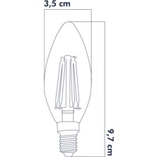 Heka Dekoratif Mum LED Avize Ampulü 6W 3000K E14 Gün Işığı 5'li Erd-92